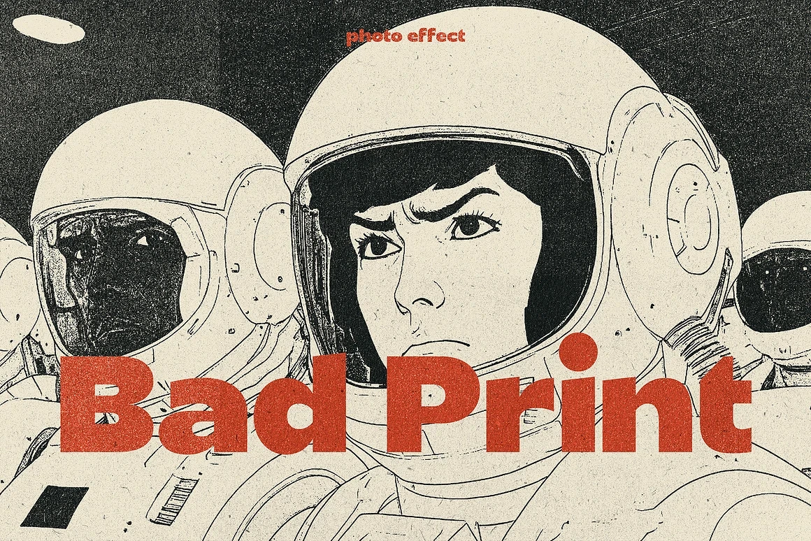 Bad Print Grunge Photo Effect $15-GenZ Academy