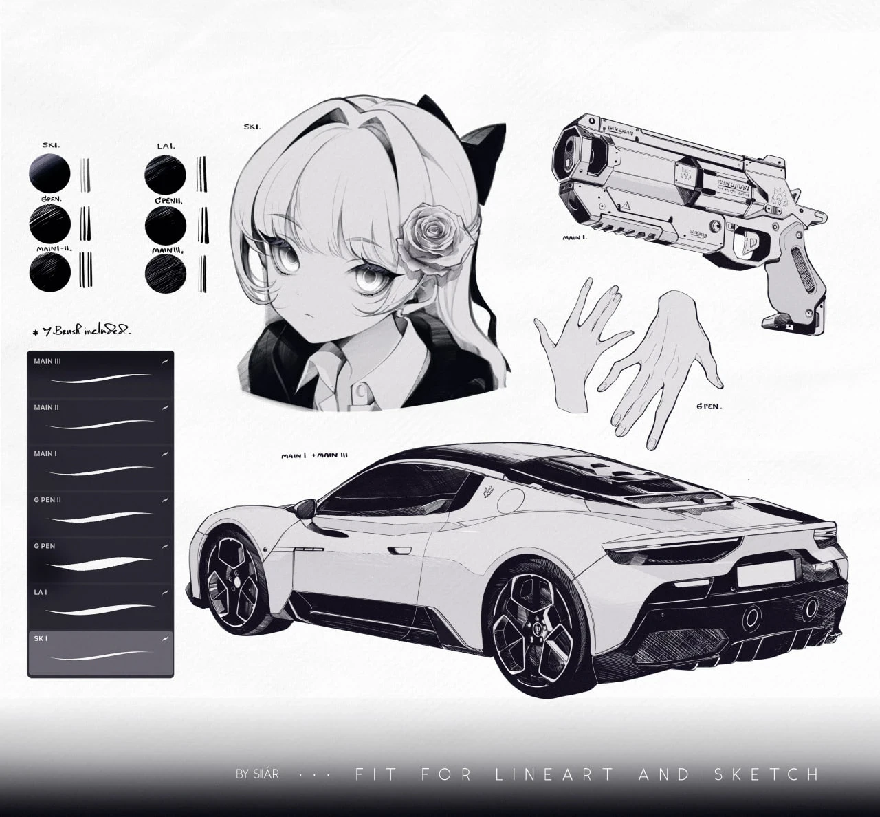 Ink Brushes for Procreate-GenZ Academy