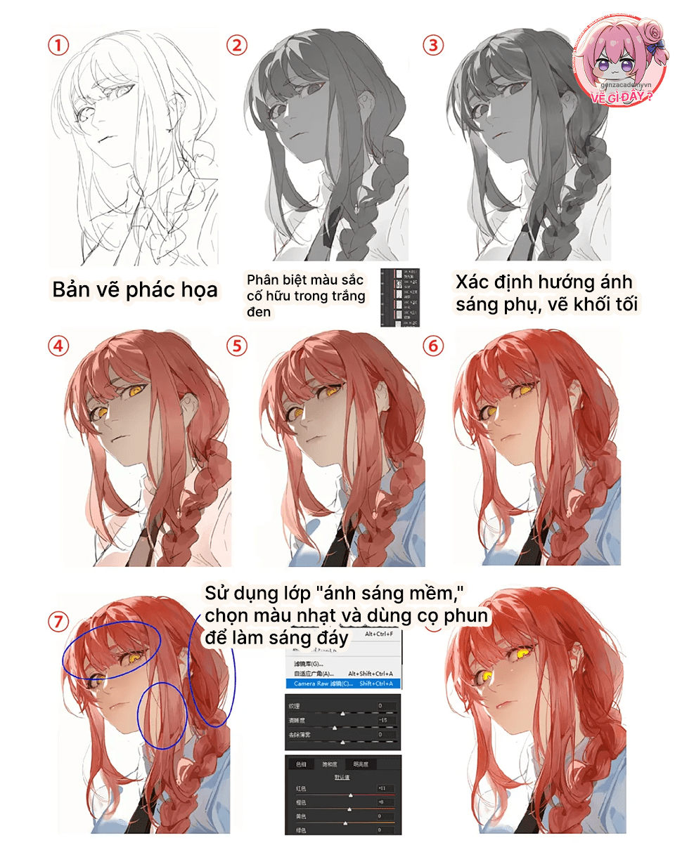 🎨 TUTORIAL VẼ ANIME CỰC CHILL-GenZ Academy