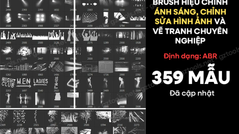 359 mẫu ABR Brush Hiệu Chỉnh Ánh Sáng Hình Ảnh Photoshop-GenZ Academy