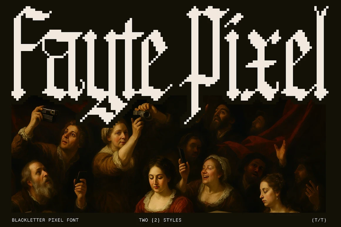 Fayte Pixel Retro Blackletter font 20$ - GenZ Academy-GenZ Academy