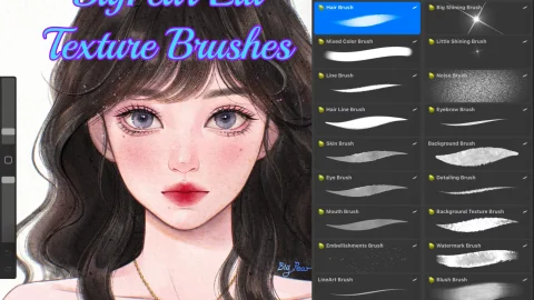 Procreate Texture Brushes by BigPear Liu-GenZ Academy