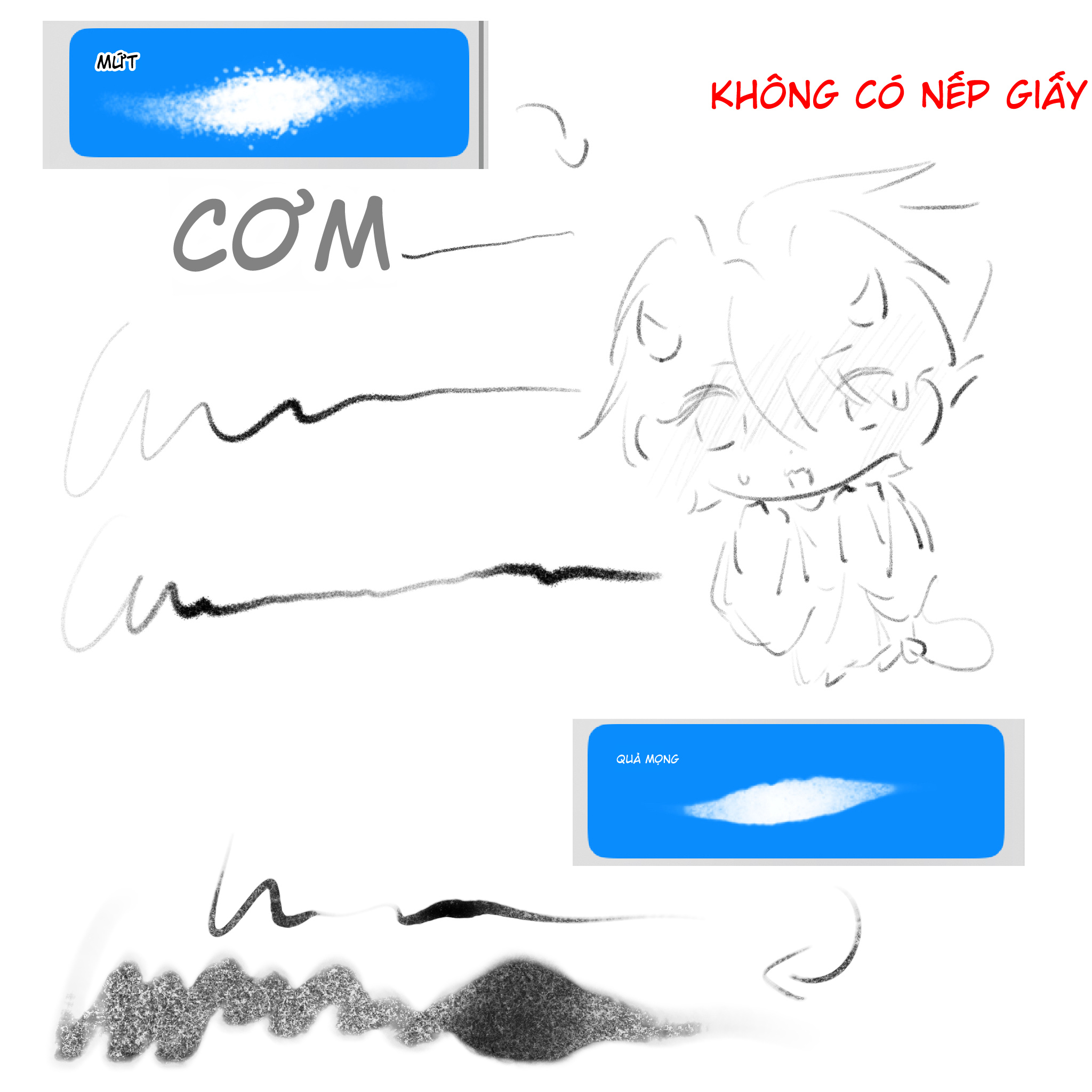Bộ Cọ Mực Nước & 16 Brush Nhân Vật QQ Procreate-GenZ Academy