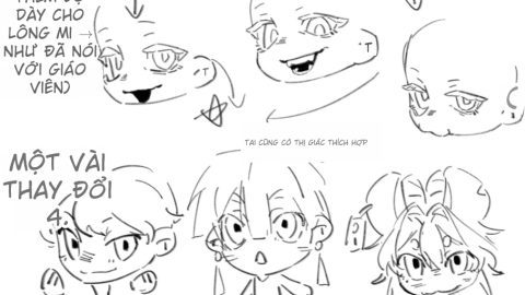 Cách vẽ QQ chibi mặt tròn xí muội-GenZ Academy