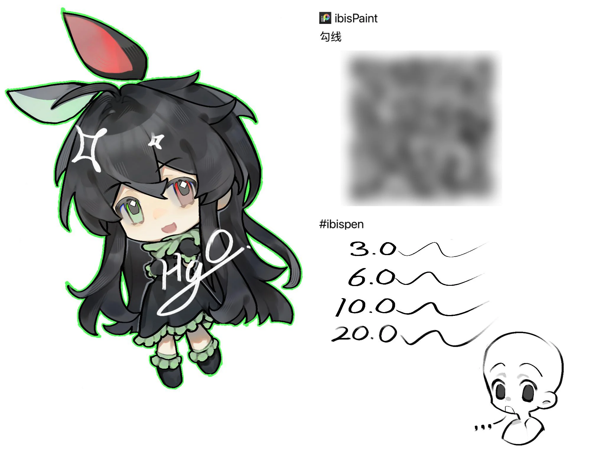 Chia sẻ cọ vẽ ibis Paint X line art-GenZ Academy