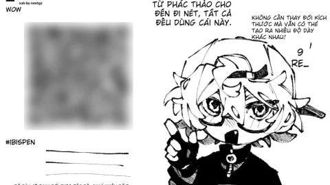Share Brush IbisPaint: Sketch và Line art, nét to nhỏ theo tốc độ cực ảo-GenZ Academy