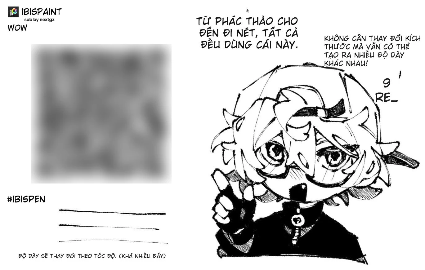 Share Brush IbisPaint: Sketch và Line art, nét to nhỏ theo tốc độ cực ảo-GenZ Academy