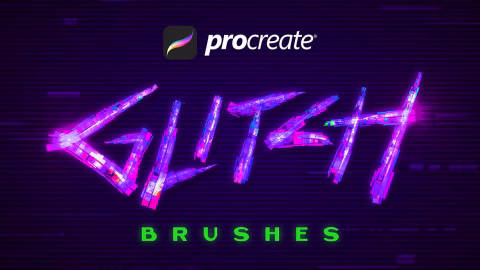 Bộ Cọ Chữ Hiệu Ứng Glitch Cho Procreate, Photoshop-GenZ Academy