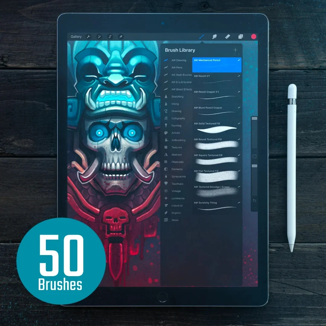 AW Tattoo Brushes for Procreate-GenZ Academy