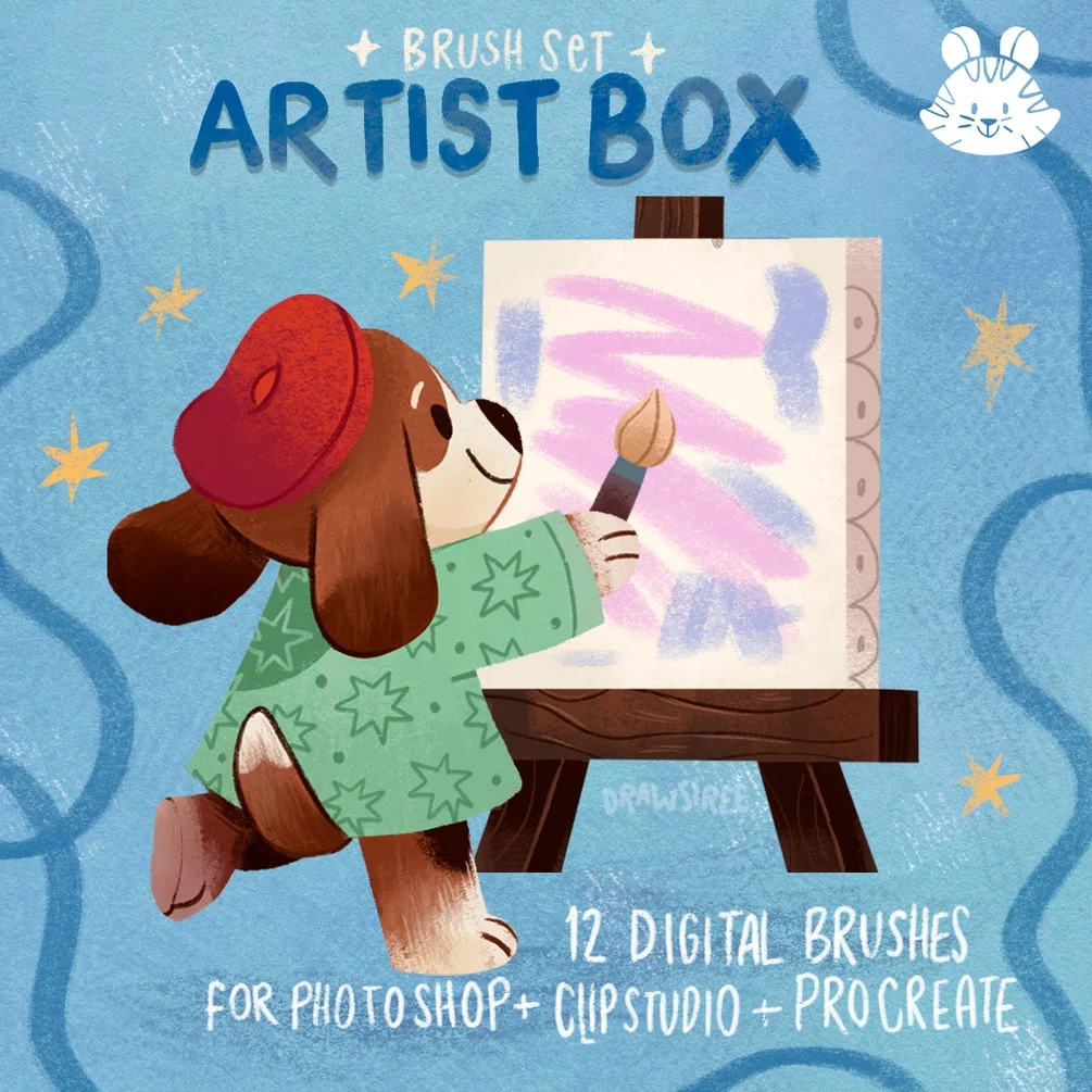 The Artist Box - Bộ Cọ Tổng Hợp cho Procreate, Photoshop, CSP - GenZ Academy-GenZ Academy
