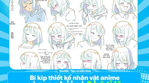Thiết kế nhân vật anime: 3 tỉ lệ + 50 biểu cảm để lên phim đúng model-GenZ Academy