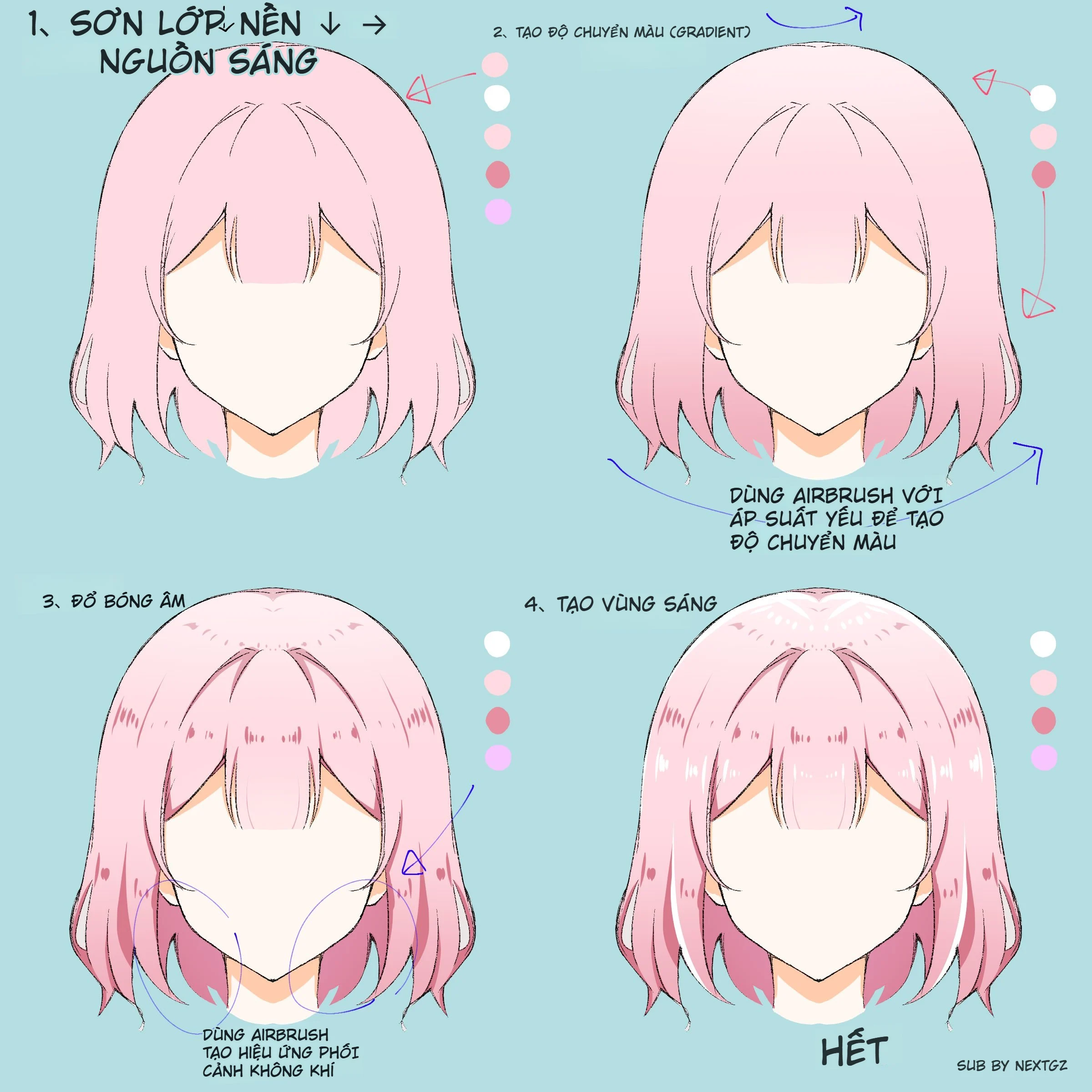 Hướng dẫn cách tô màu tóc Anime đơn giản và hiệu quả chỉ với 4 bước 1 20260214131324824-1