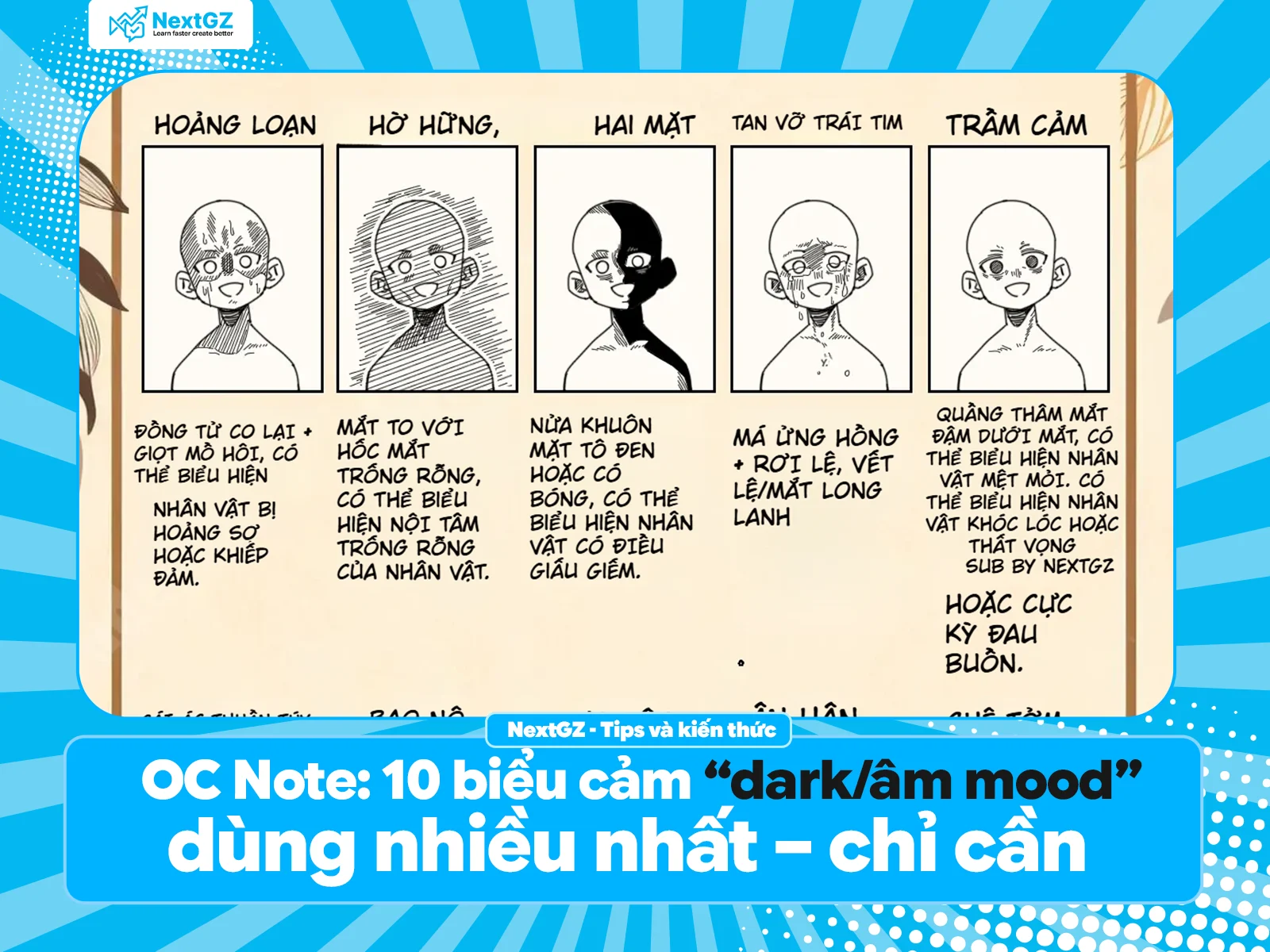 OC Note: 10 biểu cảm “dark/âm mood” dùng nhiều nhất-GenZ Academy