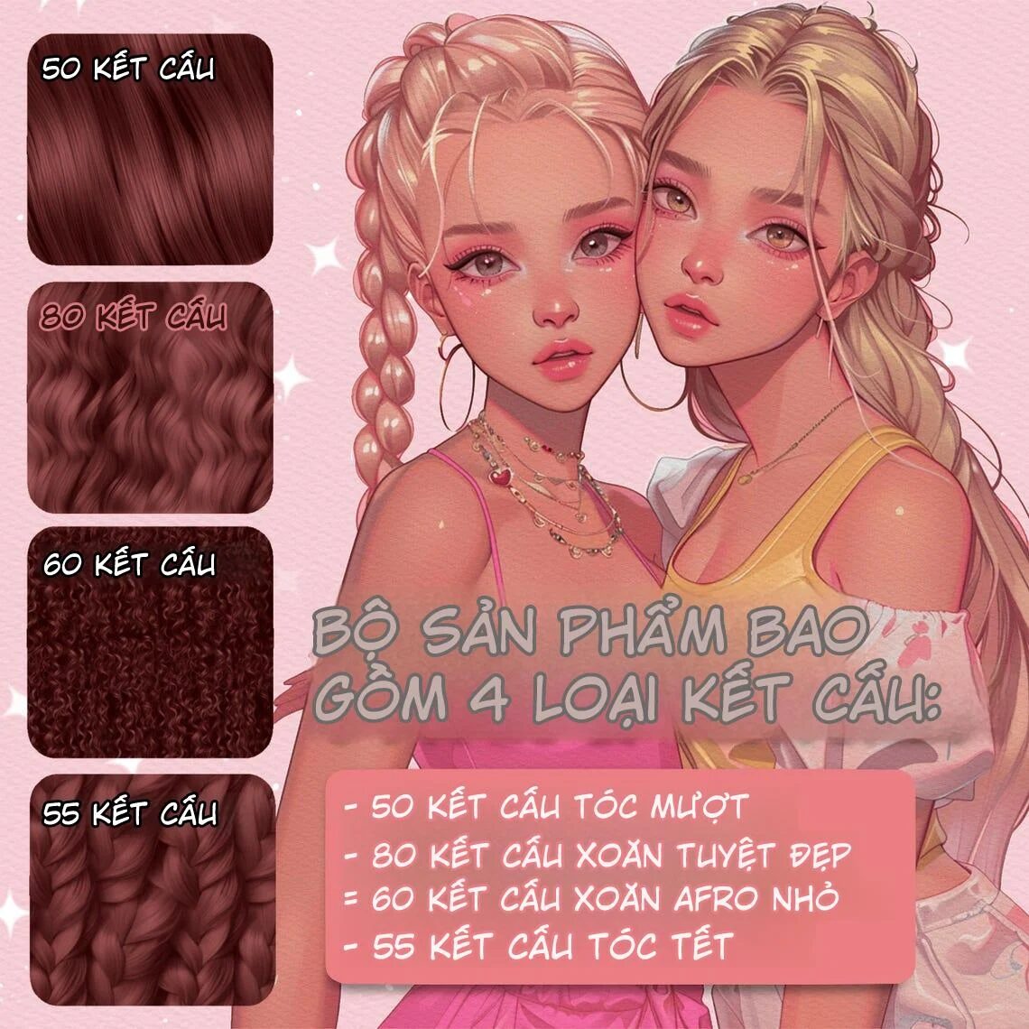 245 Cọ Tạo Texture Tóc Cho Procreate: Tóc Tết, Tóc Xoăn 2 20260222005739839-2