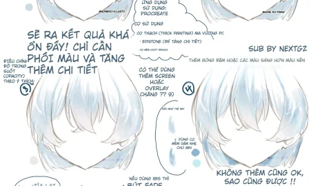 Cách tô màu tóc anime cho tranh doodle đẹp mềm nhẹ bằng Procreate và ibisPaint-GenZ Academy