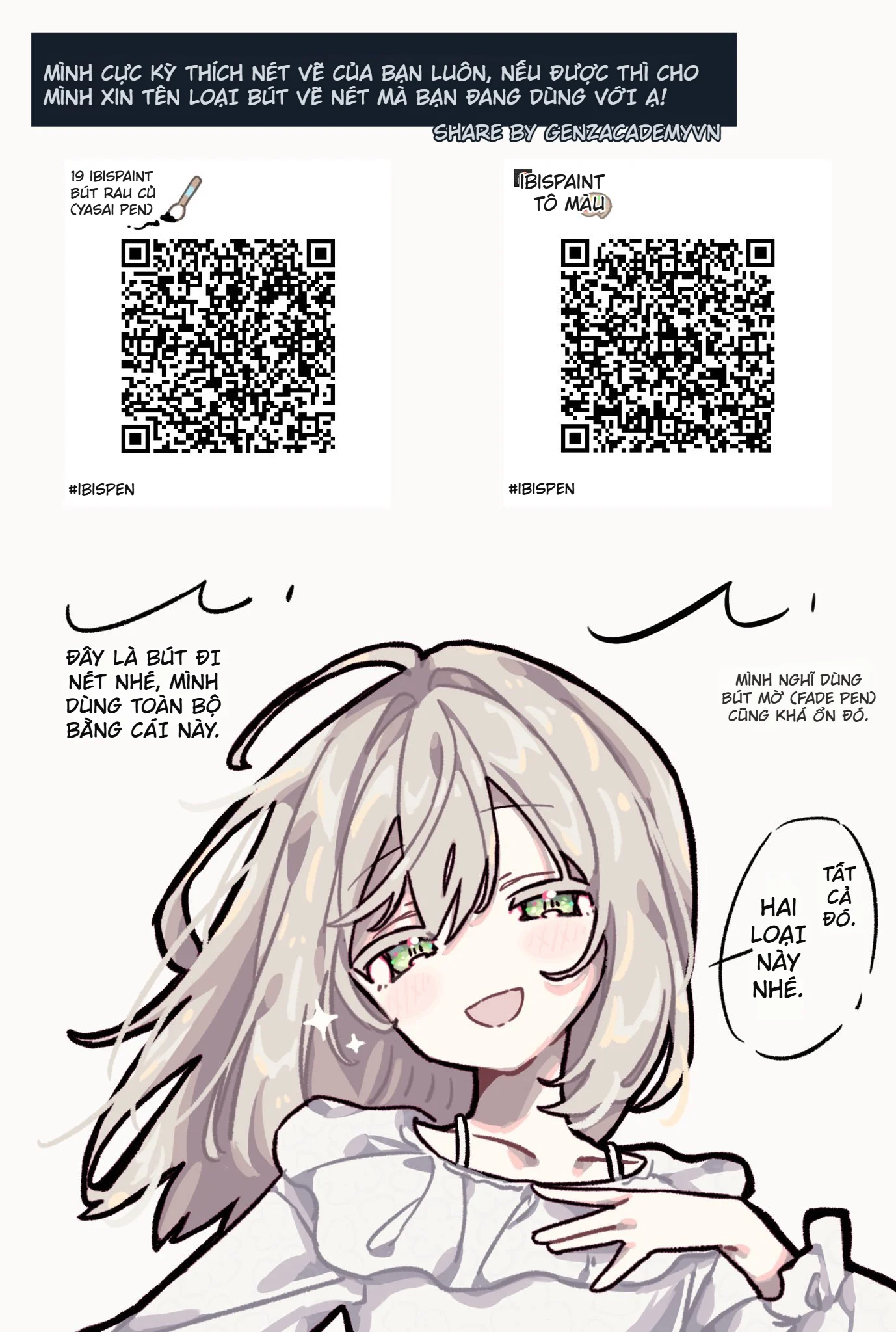 Share brush IbisPaint xịn cho đi nét và tô màu anime siêu mềm của なすびのまんじう - GenZ Academy-GenZ Academy