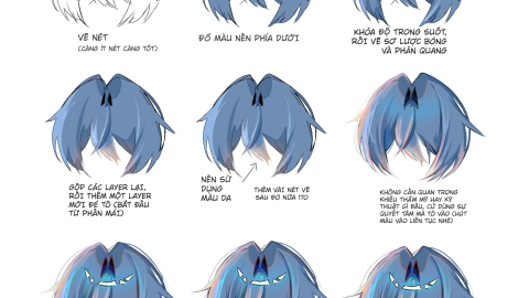 Cách vẽ tóc anime mềm và bóng đẹp: Hướng dẫn từng bước cho digital artist-GenZ Academy
