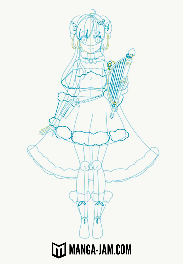 How to Draw Tsunomaki Watame from hololive 4th Generation 06