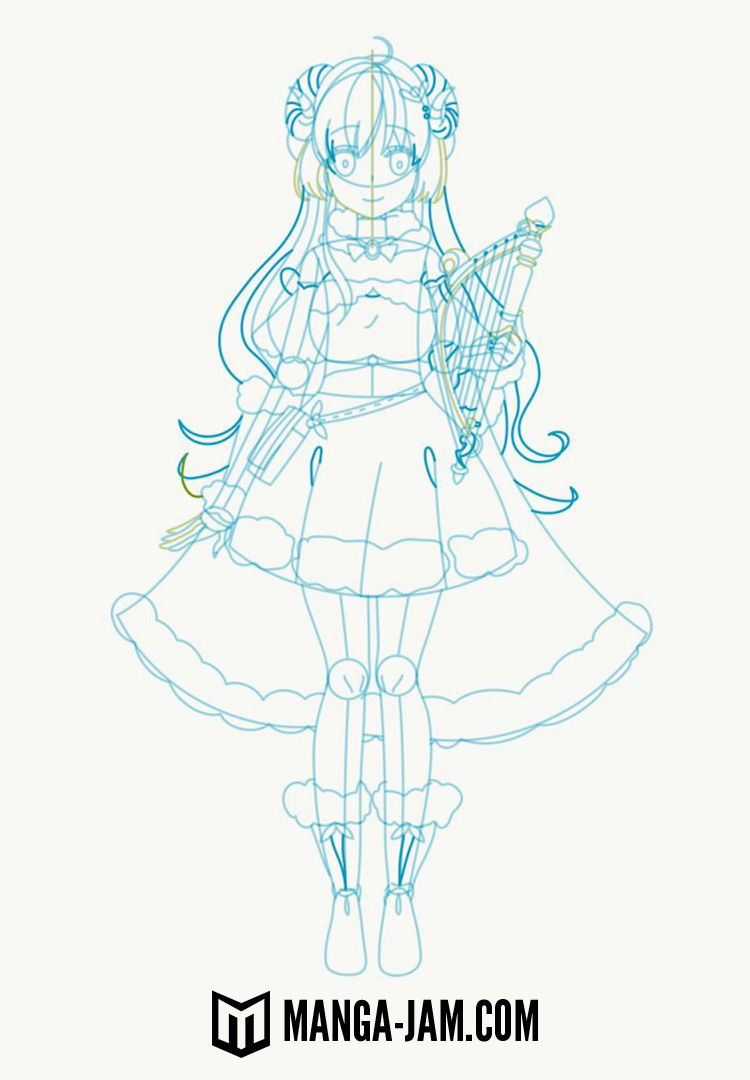 How to Draw Tsunomaki Watame from hololive 4th Generation 07
