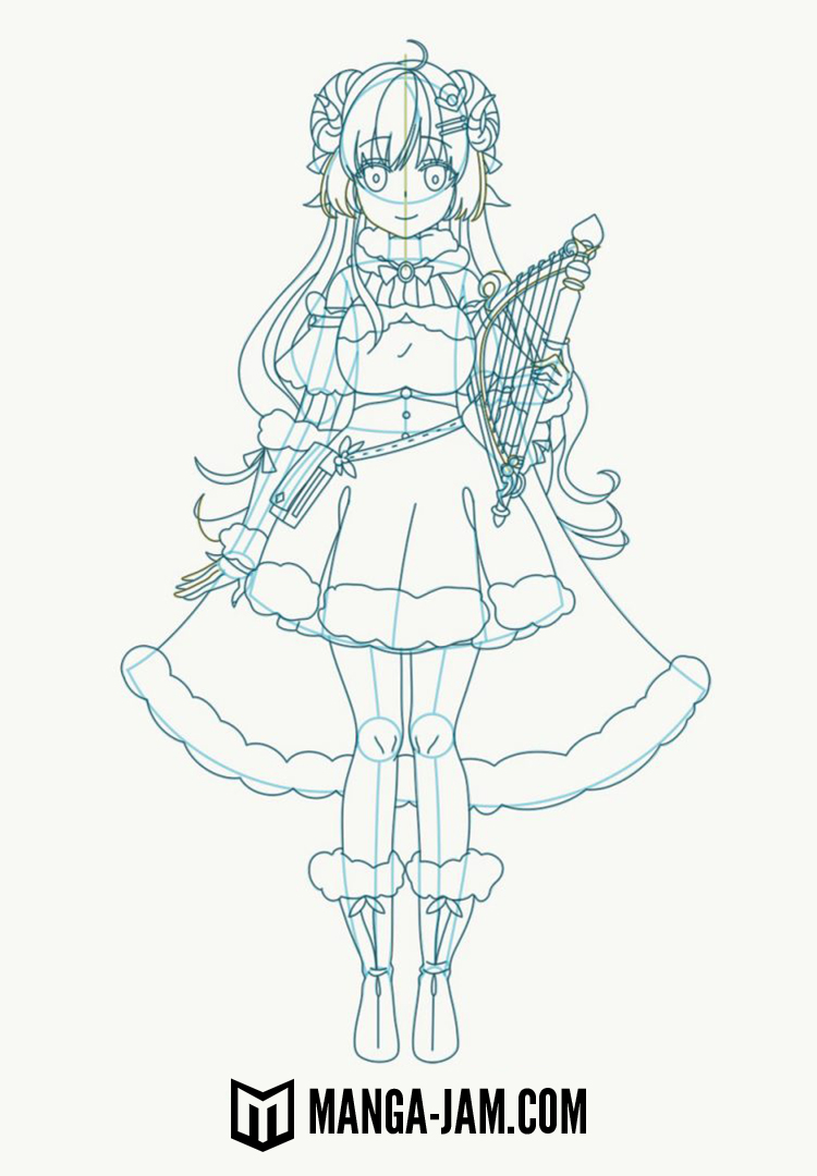 How to Draw Tsunomaki Watame from hololive 4th Generation 09
