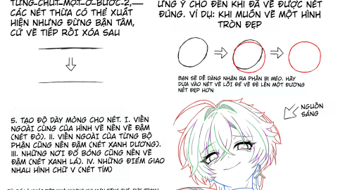 Cách vẽ lineart anime thanh mảnh và dứt khoát: kiểm soát nét, độ dày mỏng và ánh sáng-GenZ Academy