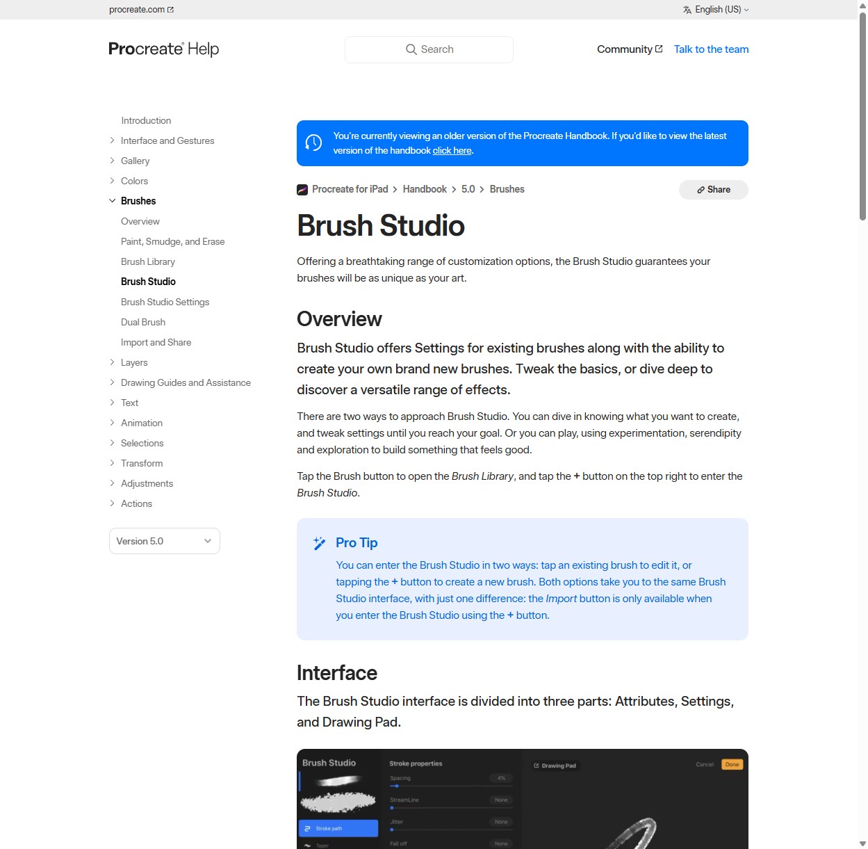 Ảnh chụp Procreate Handbook cho bài so sánh phần 2