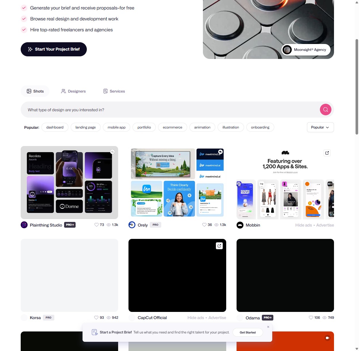 Ảnh chụp Dribbble chính thức cho portfolio digital art phần 1