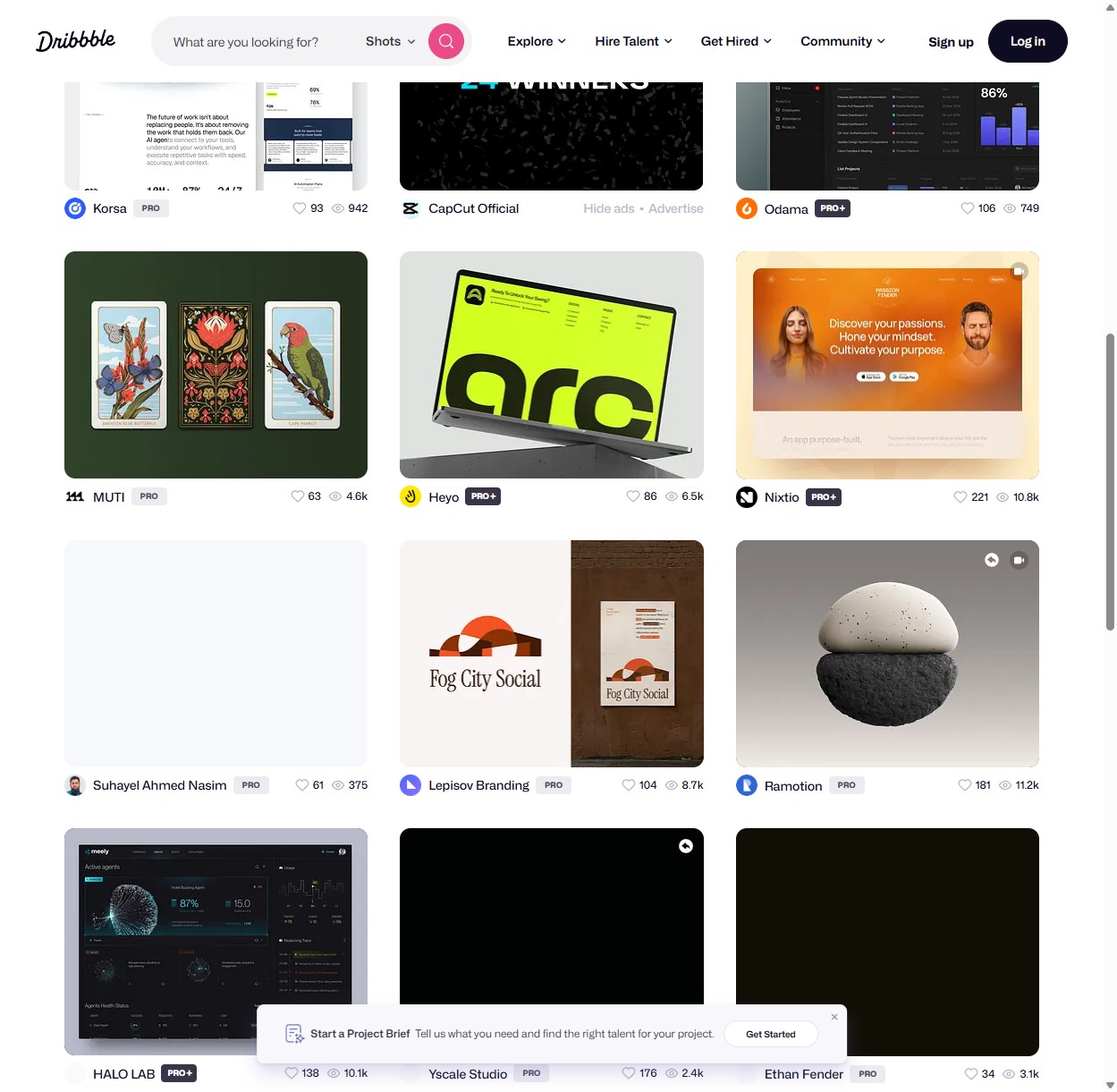 Ảnh chụp Dribbble chính thức cho portfolio digital art phần 2