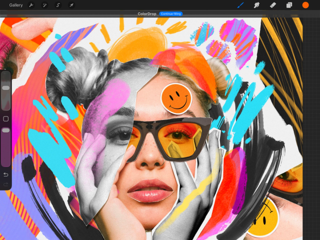 Quy trình lấy mẫu màu trực tiếp từ canvas trong Procreate