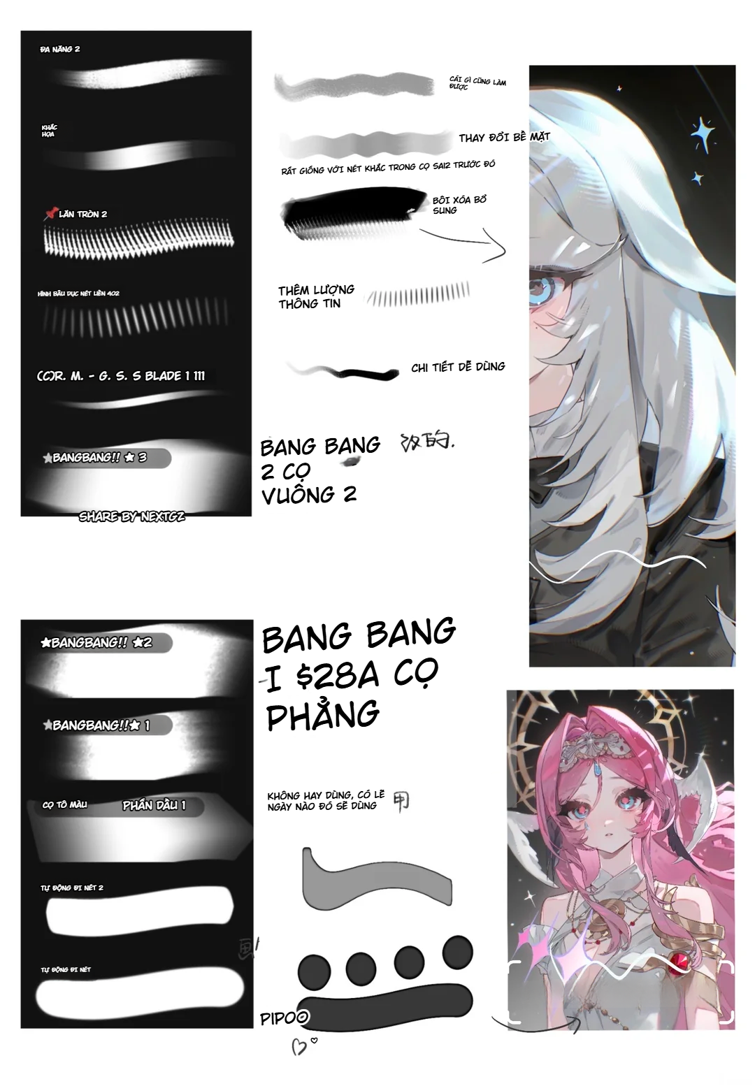 Share brush Procreate cho vẽ anime - GenZ Academy-GenZ Academy